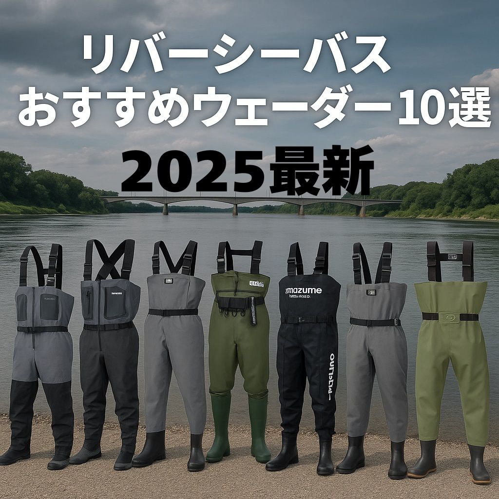 「初心者必見！リバーシーバス釣りにおすすめのウェーダー10選【価格帯別】」のアイキャッチ画像