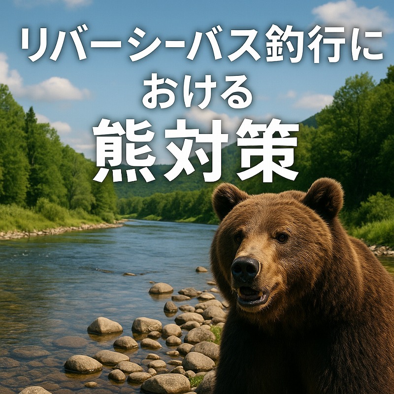 「【完全保存版】リバーシーバス釣行における熊対策｜遭遇を避ける心得とおすすめグッズ」のアイキャッチ画像